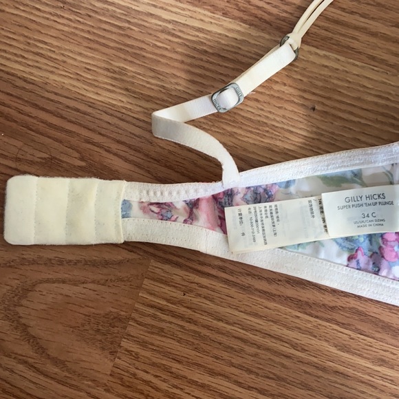 Gilly hicks white/floral bra with push-up size 34C - Picture 6 of 6